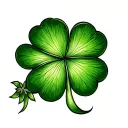 5 Leaf Clover tattoo design idea