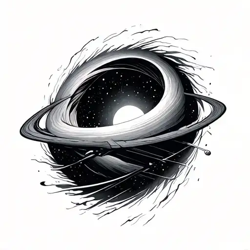Black hole Interstellar tattoo design idea