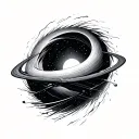 Black hole Interstellar tattoo design idea