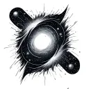Black hole Interstellar tattoo design idea