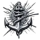 Fouled Anchor tattoo design idea