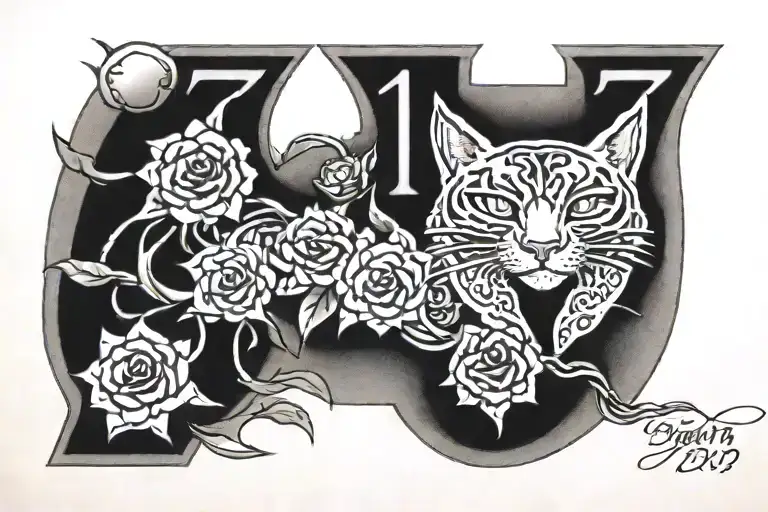2001 birth year tattoo design idea