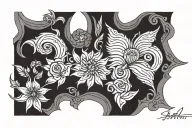 2001 birth year tattoo design idea