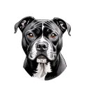 Staffy tattoo design idea