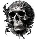carpe diem memento mori idea combining never forget to fight in life and never surrender combined  tattoo design idea