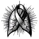 lung cancer ribbon tattoo design idea
