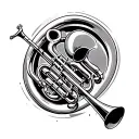 Trombone tattoo design idea
