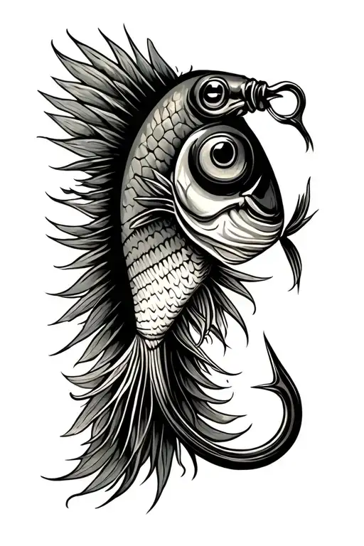 Fishing Hook tattoo design idea