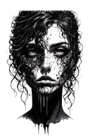 fading away depression alone tattoo design idea