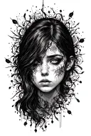 fading away depression alone tattoo design idea