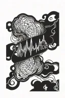 Dad heartbeat line art tattoo tattoo design idea