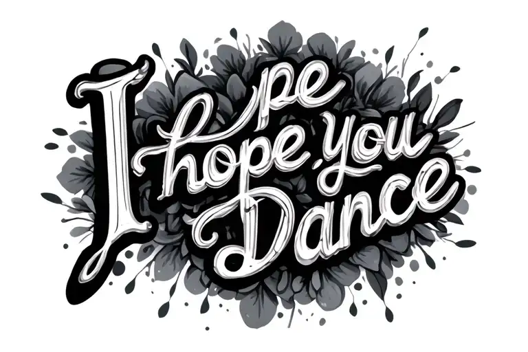 "I hope you dance" I Hope You Dance tattoo design idea