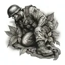 Fallen Soldier tattoo design idea