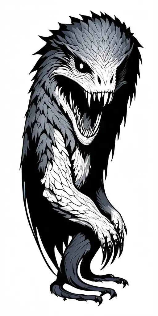 Cryptid tattoo design idea