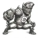 Brutus buckeye, block o tattoo design idea