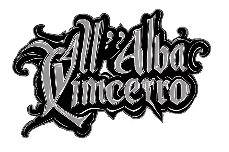 "All' Alba Vincero" two lines black tattoo design tattoo design idea