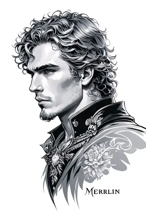 merlin as luca tattoo design idea