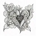 humble & kind heart tattoo design idea