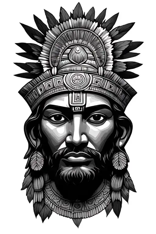 bolivia and Incan Sun God tattoo design idea