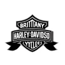 harley davidson bar and shield with Brittany name inside bar tattoo design idea