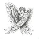 guardian angel wings tattoo design idea