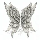 guardian angel wings tattoo design idea