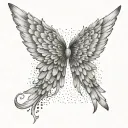 guardian angel wings tattoo design idea