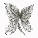 guardian angel wings tattoo design idea