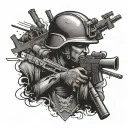 engineer  army infantry  tattoo design idea