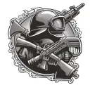 engineer  army infantry  tattoo design idea