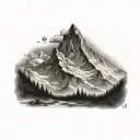 matterhorn scene tattoo design idea
