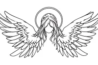 angel wings with halo inside with www tattoo design idea