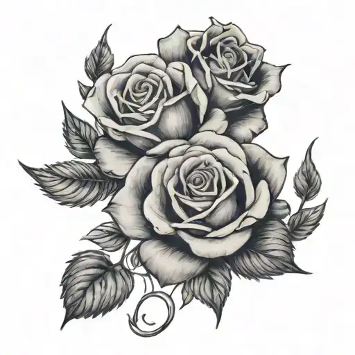 Ellie with roses around it  tattoo design idea