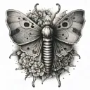 death moth vintage  tattoo design idea