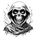Grim Reaper Head tattoo design idea