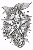 lil peep star shopping tattoo design idea