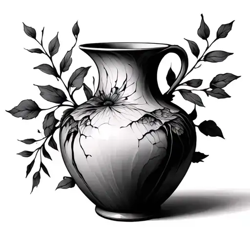 Broken Vase tattoo design idea