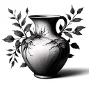 Broken Vase tattoo design idea