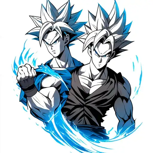 Gogeta ssj4 et Gogeta Blue tattoo design idea