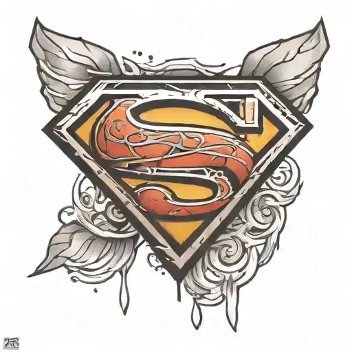 Superman logo tattoo design idea