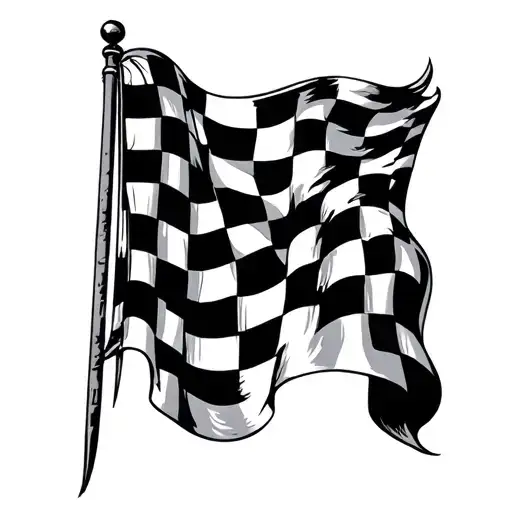 Checkered Flag tattoo design idea