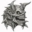 zombi enjoying tattoo design idea