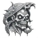 zombi enjoying tattoo design idea