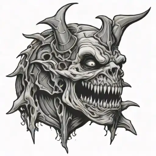 zombi enjoying tattoo design idea