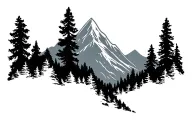 blue ridge mountains tattoo design idea