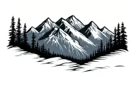 blue ridge mountains tattoo design idea