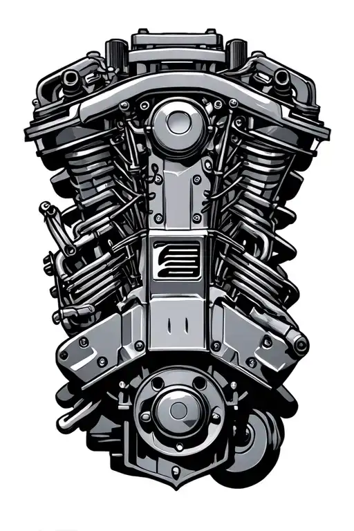 V8 Engine tattoo design idea