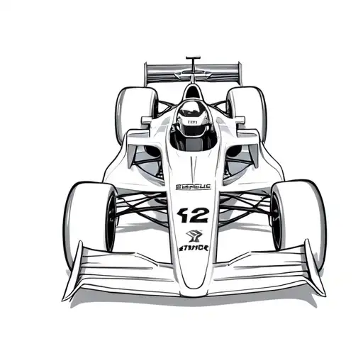 formula 1 car Charles Leclerc tattoo design idea
