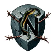 barbed wire, snake, snakeskin, concrete cubes, N letter tattoo design idea