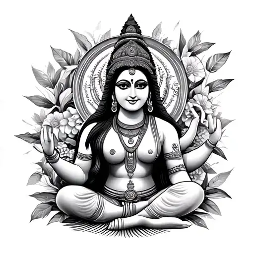 Lakshmi tattoo design idea